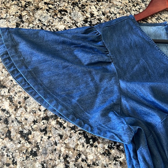 Denim Romper - Picture 3 of 4